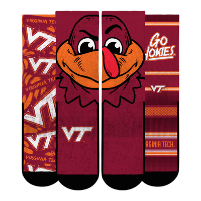  Virginia Tech Hokies Rock Em Unisex Fan Favorite Three-Pack Crew Sock Set - Maroon