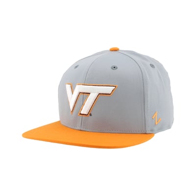  Virginia Tech Hokies Zephyr Unisex Pastel Fitted Hat - Gray