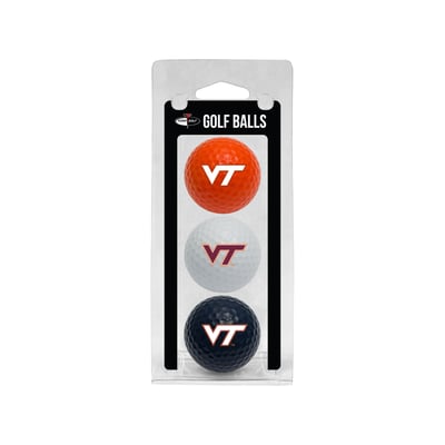 Virginia Tech Hokies 3-Pack Multi-Colored Team Golf Ball Set