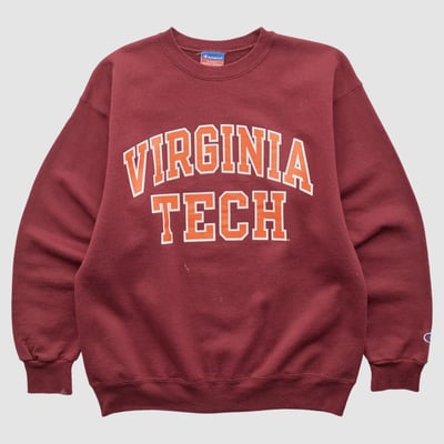 Virginia Tech Hokies Champion 2000s Pullover Sweatshirt - Maroon - XS by Fanatics Real Vintage