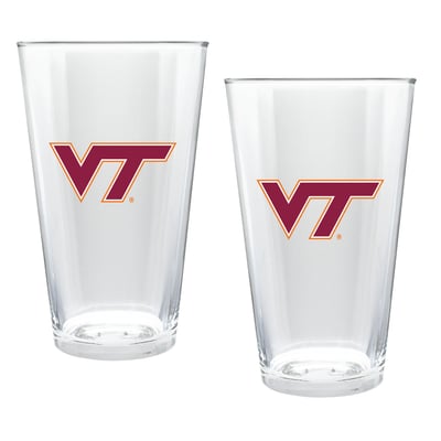 Virginia Tech Hokies Two-Piece 16oz. Double Play Pint Glass Set