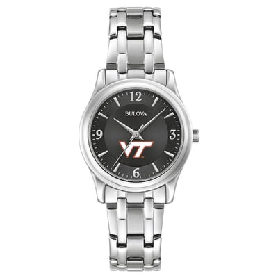 Virginia Tech Hokies Bulova Women's Corporate Collection Stainless Steel Watch - Black