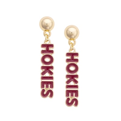 Virginia Tech Hokies CANVAS Style Women's Nameplate Earrings