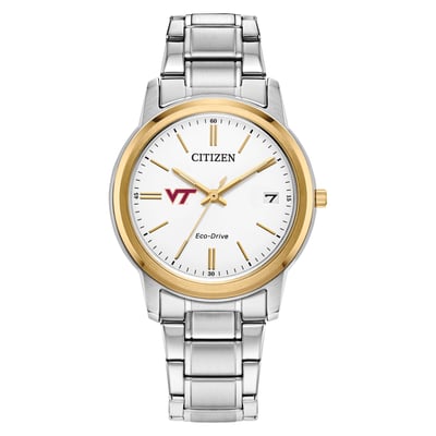 Virginia Tech Hokies Citizen Watch Women's Eco-Drive Two-Tone Steel Watch