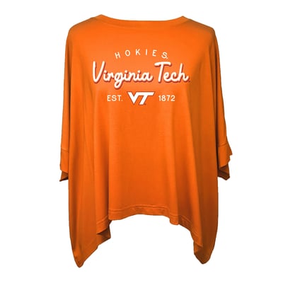 Virginia Tech Hokies Flying Colors Apparel Women's Felicity Flowy T-Shirt - Orange
