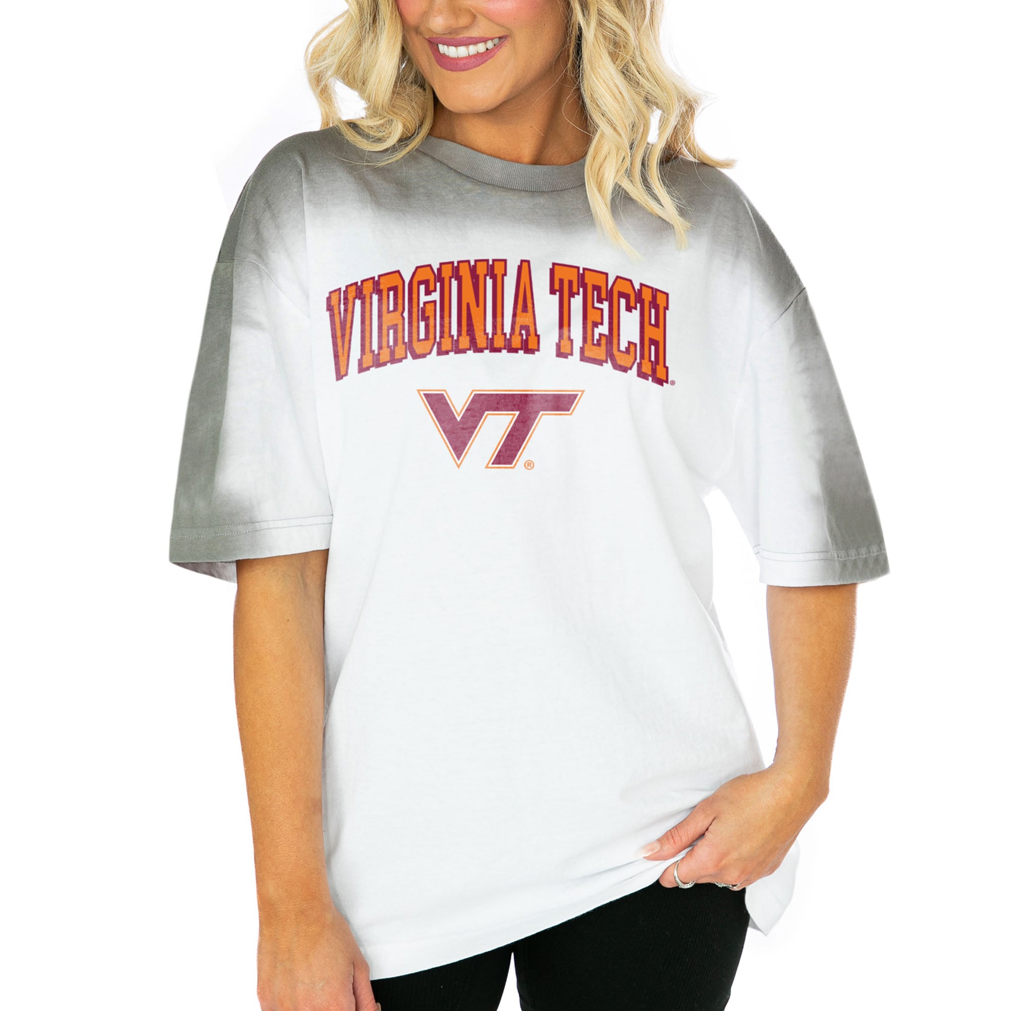 Sinterseption Virginia Tech Hokies Gameday Couture Women's Interception Oversized T ...