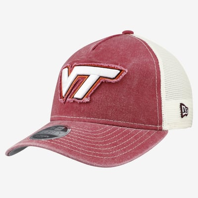Virginia Tech Hokies New Era Youth Retro A-Frame M-Crown Adjustable Trucker Hat - Maroon