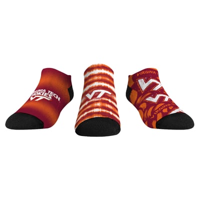  Virginia Tech Hokies Rock Em Youth Make Some Noise Three-Pack Low-Cut Socks Set - Maroon