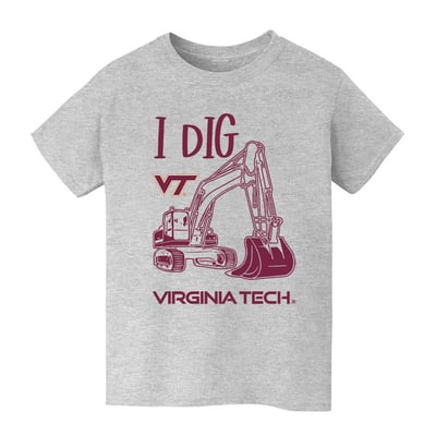 Virginia Tech Hokies Vive La Fete Youth Excavator T-Shirt - Gray