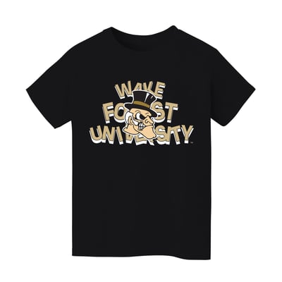 Wake Forest Demon Deacons Vive La Fete Infant Mascot & Name T-Shirt - Black