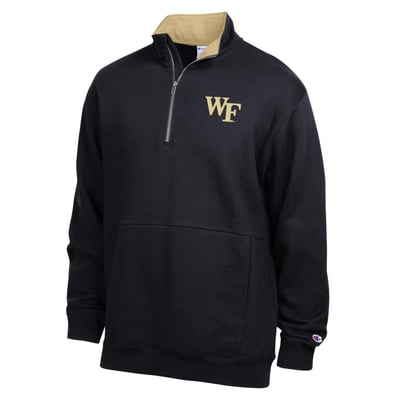  Wake Forest Demon Deacons Champion Fleece Quarter-Zip Pullover - Black