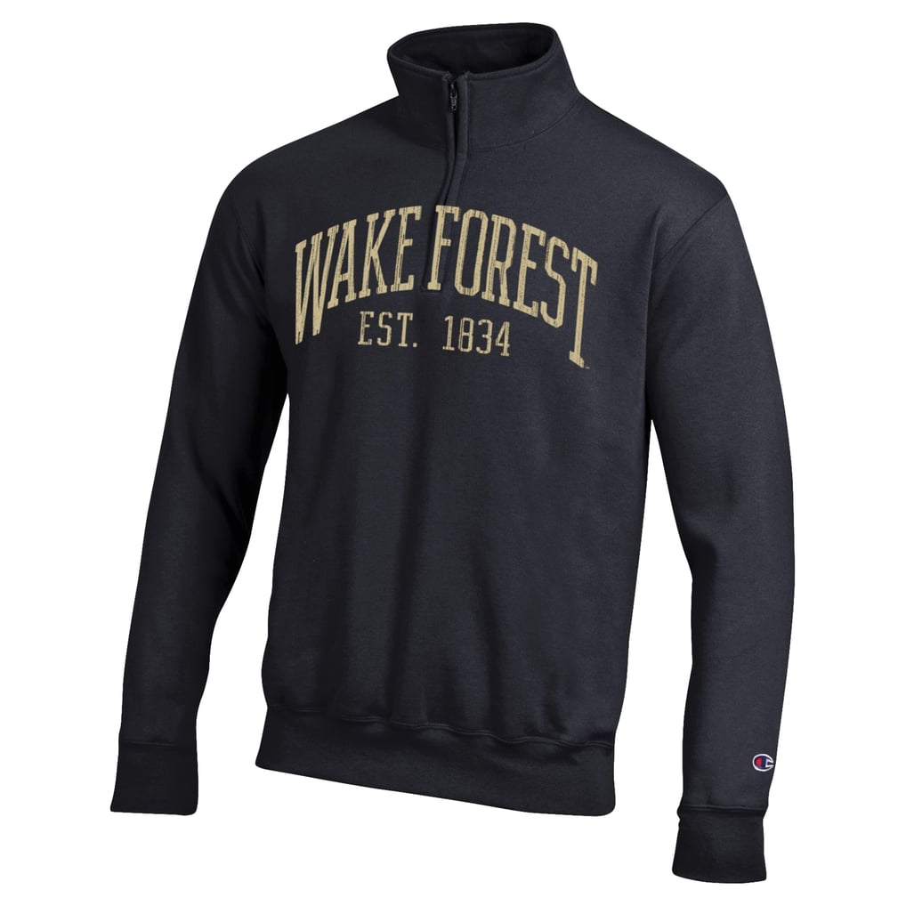  Wake Forest Demon Deacons Champion Powerblend Quarter-Zip Pullover - Black