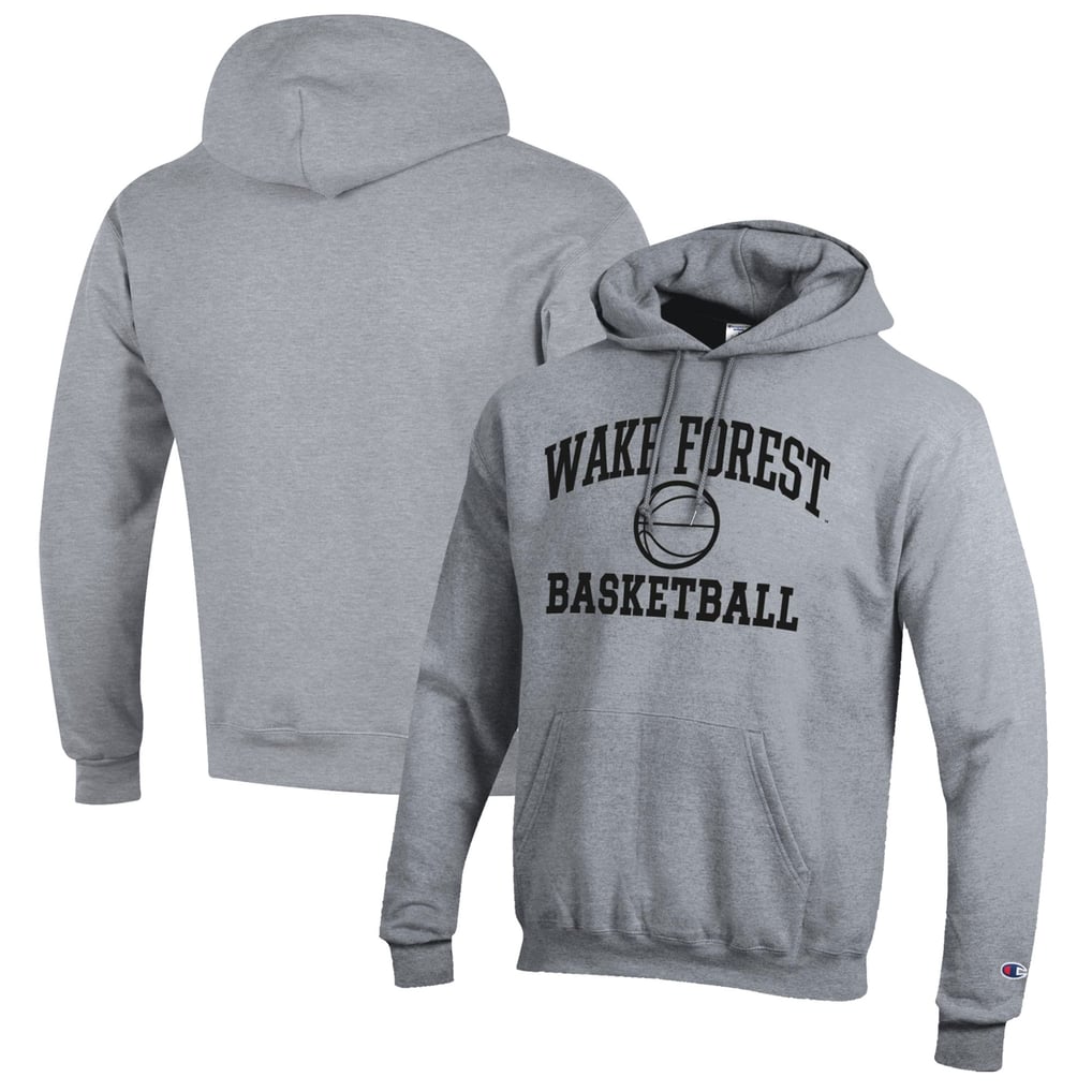 Wake Forest Demon Deacons Champion Basketball Icon Pullover Hoodie - Heather Gray