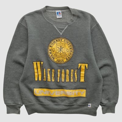 Wake Forest Demon Deacons Russell 90s Sweatshirt - Gray - XS by Fanatics Real Vintage