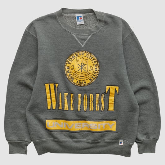 Wake Forest Demon Deacons Russell 90s Sweatshirt - Gray - XS by Fanatics Real Vintage