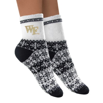 Wake Forest Demon Deacons ZooZatz Women's Fuzzy Holiday Crew Socks