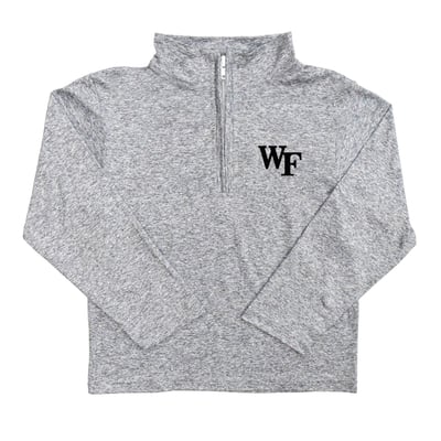  Wake Forest Demon Deacons Vive La Fete Youth Team Logo Quarter-Zip Sweatshirt - Heather Gray