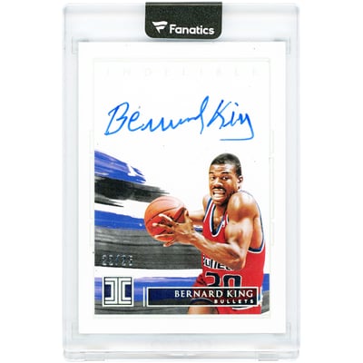 Bernard King Washington Bullets Autographed 2020-21 Panini Impeccable Indelible Ink #II-BKI #22/25 Card 