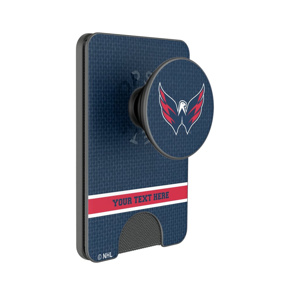 Washington Capitals Keyscaper Personalized Solid PopSockets Magnetic Wallet
