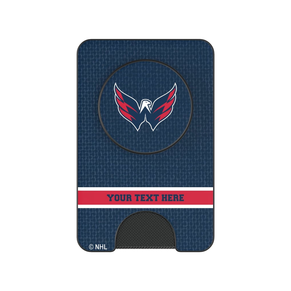 Washington Capitals Keyscaper Personalized Solid PopSockets Magnetic Wallet