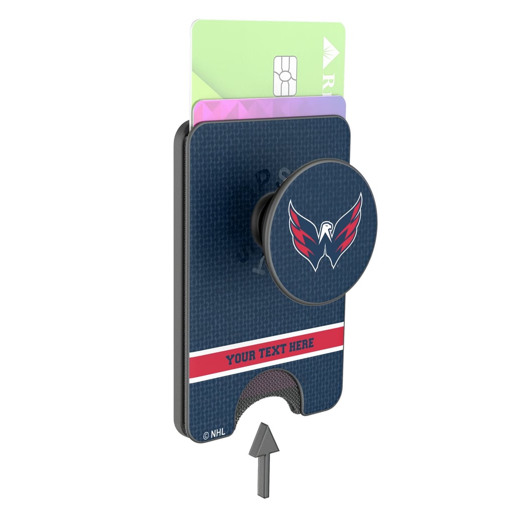 Washington Capitals Keyscaper Personalized Solid PopSockets Magnetic Wallet