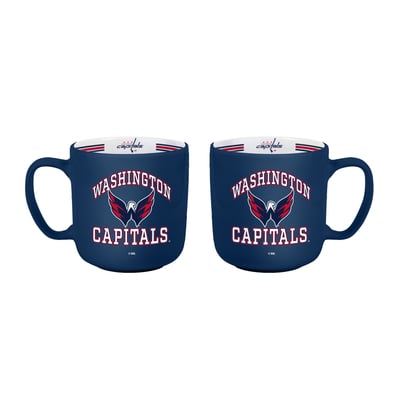 Washington Capitals Logo Brands Two-Piece 15oz. Stripe Mug Set