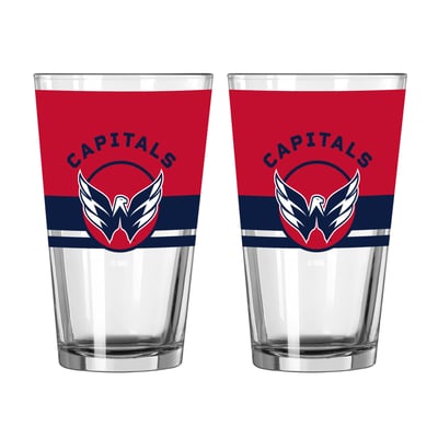Washington Capitals Logo Brands Two-Piece 16oz. Horizon Pint Glass Set