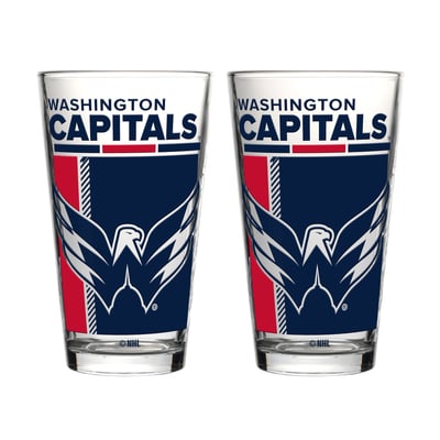 Washington Capitals Logo Brands Two-Piece 16oz. Pint Glass Set