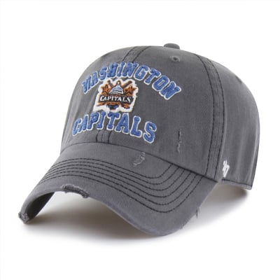 Washington Capitals '47 Seymoore Distressed Applique Clean Up Adjustable Hat - Black