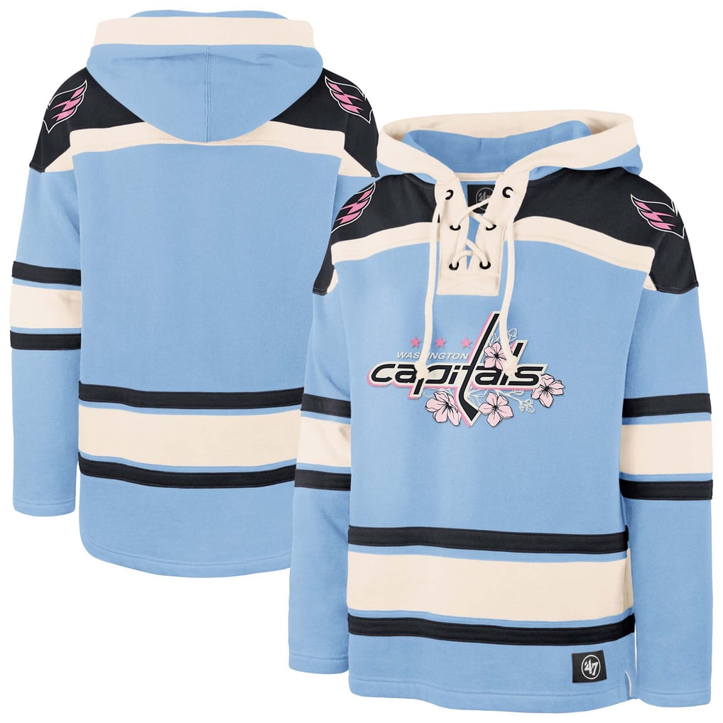 Washington Capitals '47 Cherry Blossom Lacer Pullover Hoodie - Light Blue