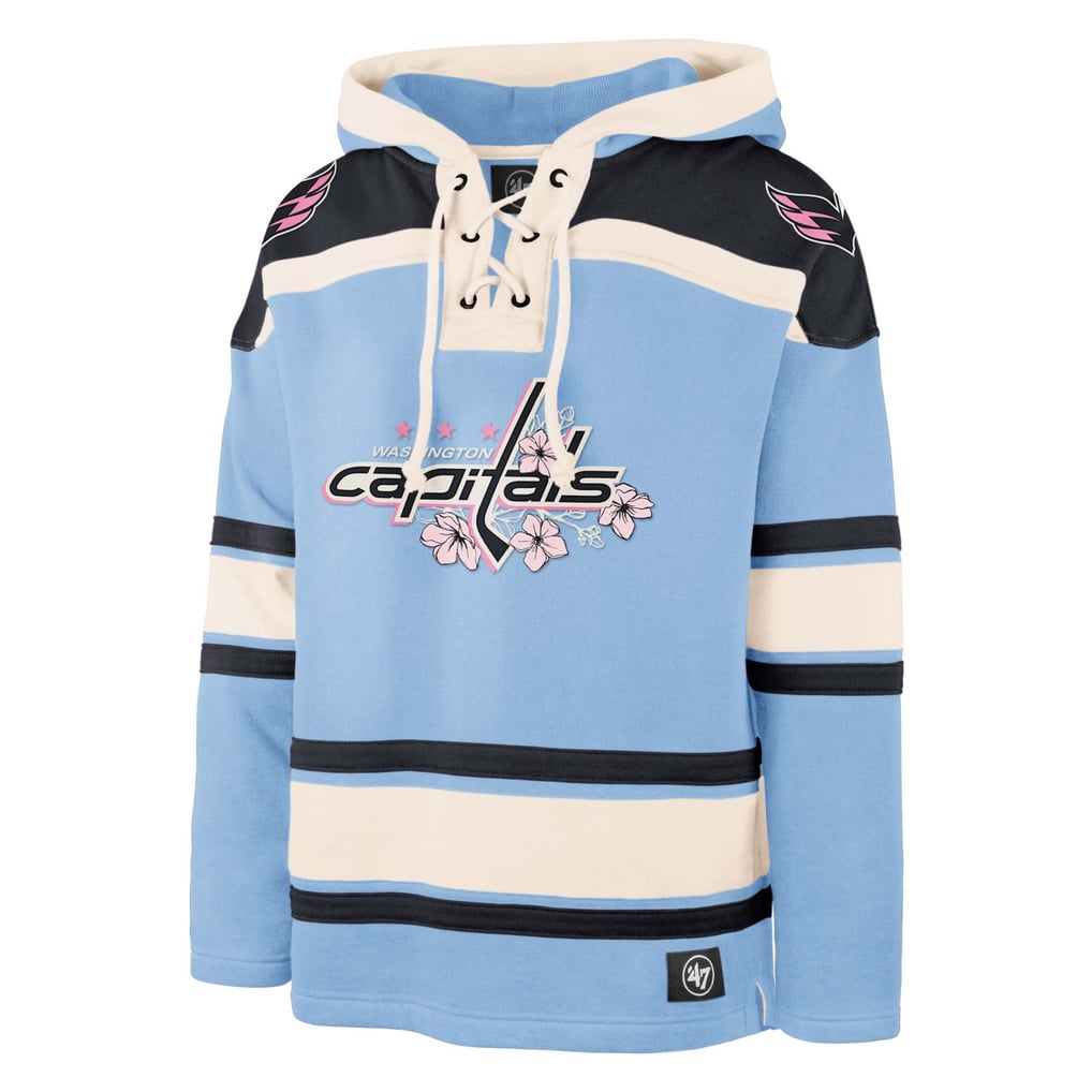 Washington Capitals '47 Cherry Blossom Lacer Pullover Hoodie - Light Blue
