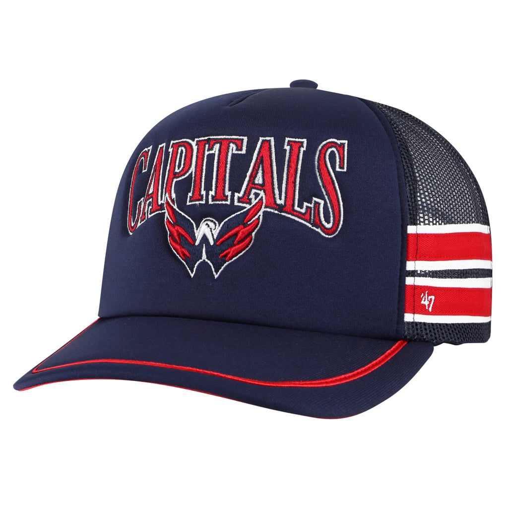 Washington Capitals '47 Sideband Stripes Trucker Snapback Hat - Navy