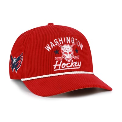 Washington Capitals '47 Hockey Mask Corduroy Rope Hitch Adjustable Hat - Red