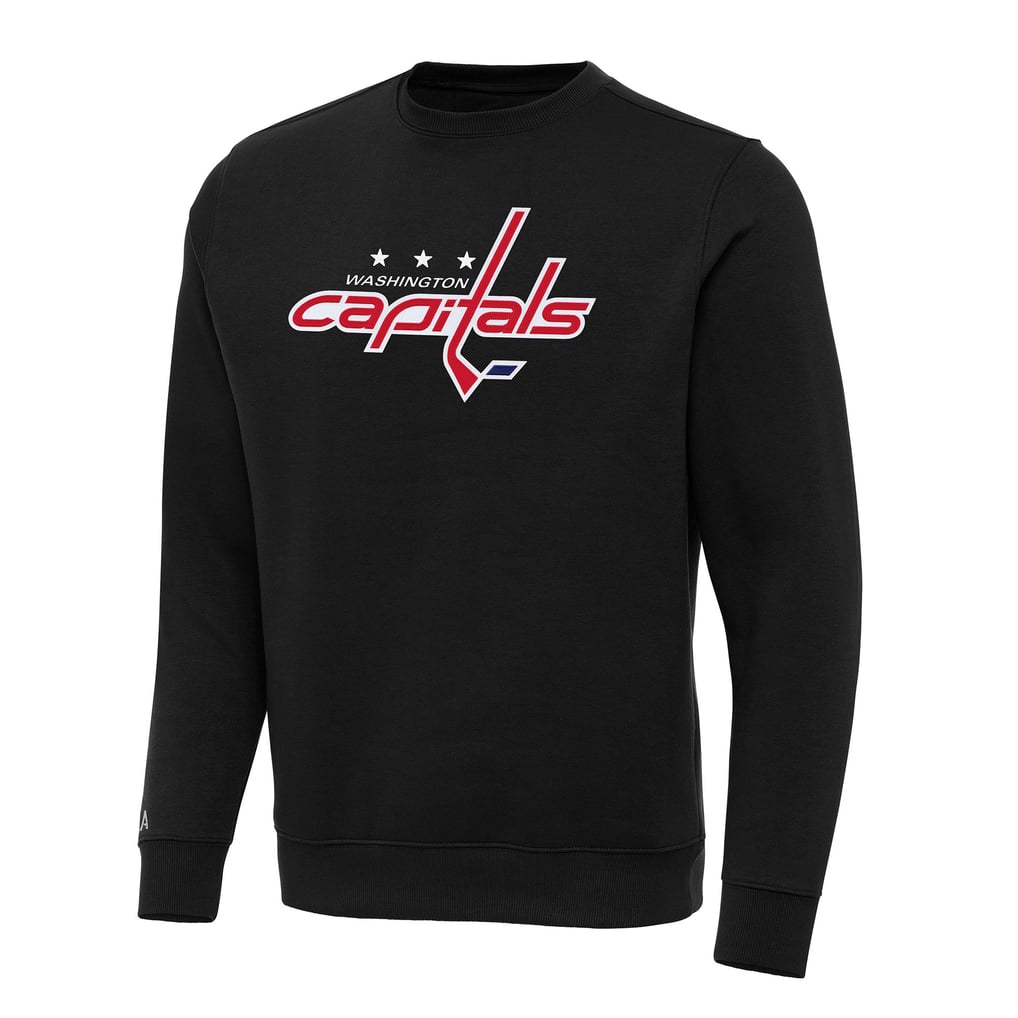 Washington Capitals Antigua Big & Tall Victory Crewneck Pullover Sweatshirt - Black