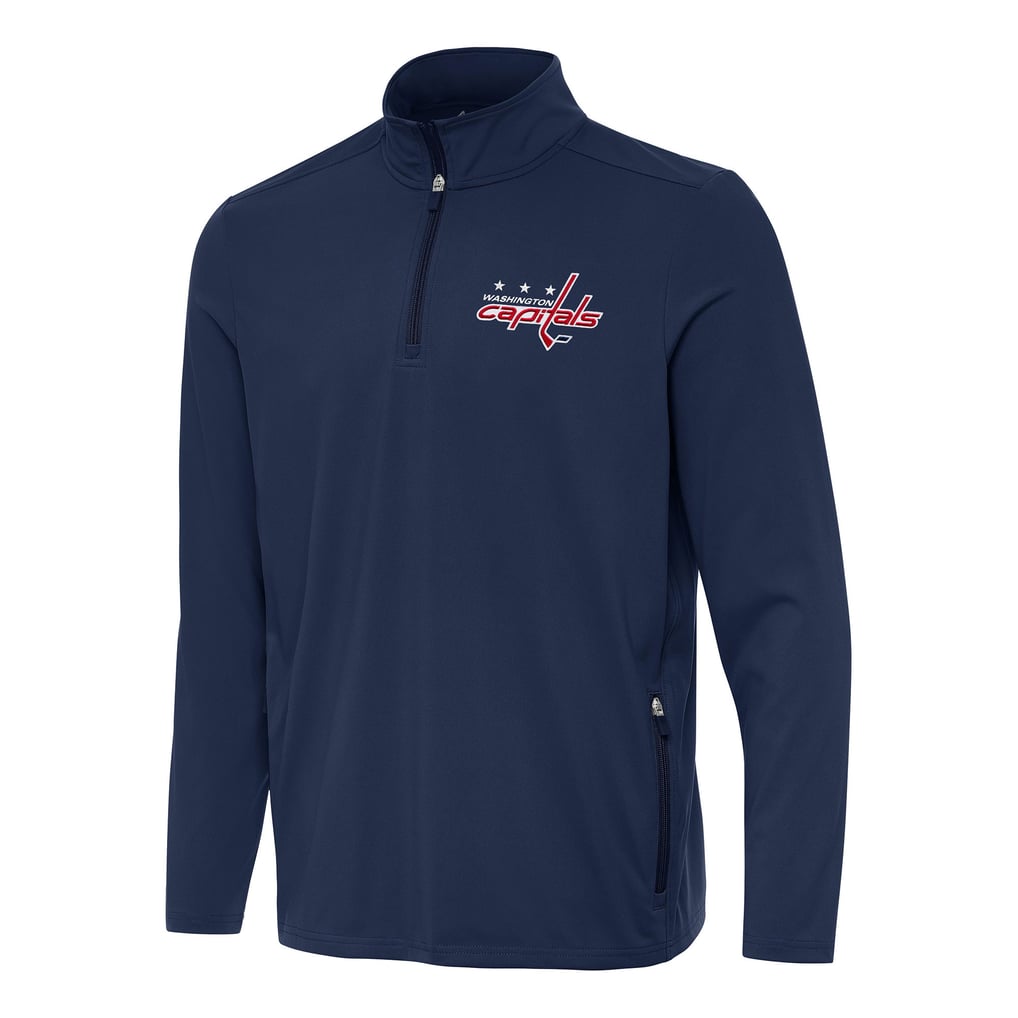  Washington Capitals Antigua Perilous Quarter-Zip Sweatshirt - Navy