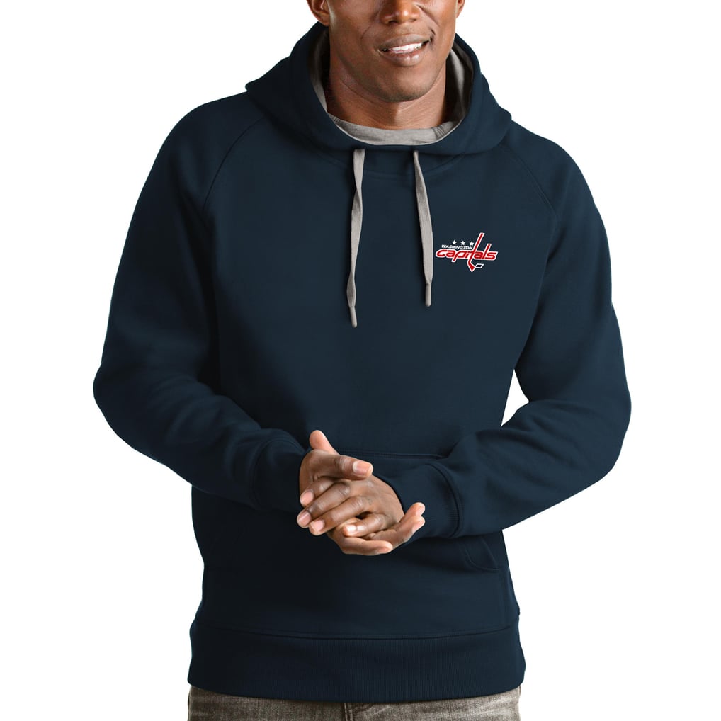 Washington Capitals Antigua Team Victory Pullover Hoodie - Navy