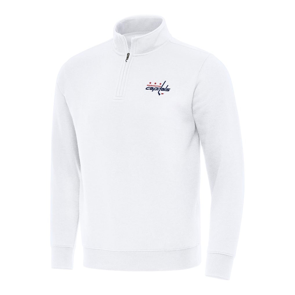  Washington Capitals Antigua Victory Quarter-Zip Mock Sweatshirt - White
