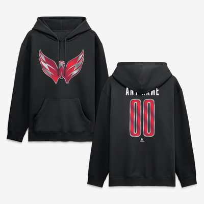 Washington Capitals Big & Tall Forged Mascot Personalized Name & Number Hoodie - Black