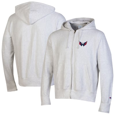 Washington Capitals Champion Reverse Weave Full-Zip Hooded Jacket - Silver