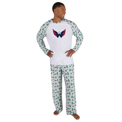 Washington Capitals Concepts Sport Frostbite Holiday Pajama Set - White
