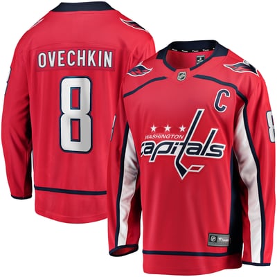 Alexander Ovechkin Washington Capitals Fanatics Captain Patch Home Breakaway Jersey - Red