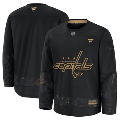  Washington Capitals Fanatics Military Appreciation Practice Jersey - Black