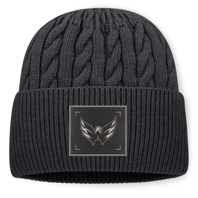 Washington Capitals Fanatics Authentic Pro Road Phantom Oversized Cuffed Knit Hat - Charcoal