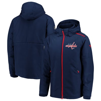 Washington Capitals Fanatics Authentic Pro Rinkside Full-Zip Parka Jacket - Navy/Red