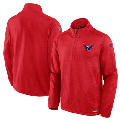  Washington Capitals Fanatics Authentic Pro Rink Quarter-Zip Jacket - Red