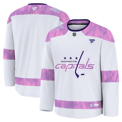  Washington Capitals Fanatics Hockey Fights Cancer Practice Jersey - White