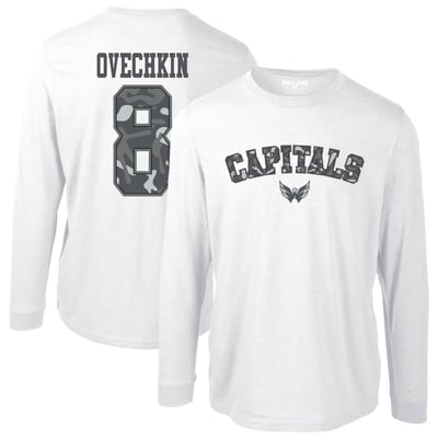 Alexander Ovechkin Washington Capitals Levelwear Oscar Long Sleeve T-Shirt - White