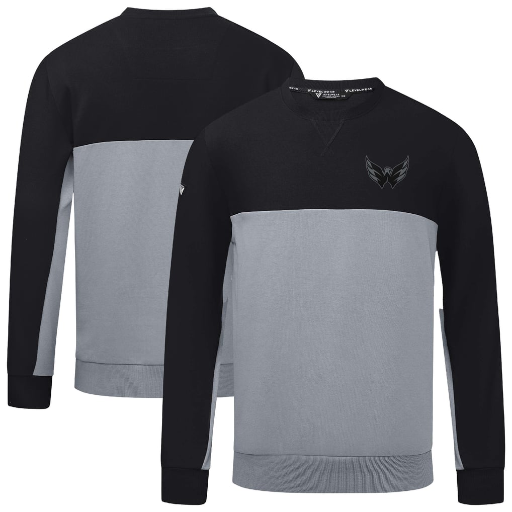 Washington Capitals Levelwear Legacy Nightfall Pullover Sweatshirt - Black/Gray