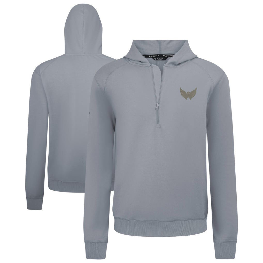  Washington Capitals Levelwear Technic Quarter-Zip Pullover Hoodie - Gray
