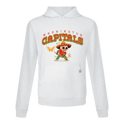 Washington Capitals Levelwear DOTD Sugar Skull Player Relay Hooded T-Shirt - White
